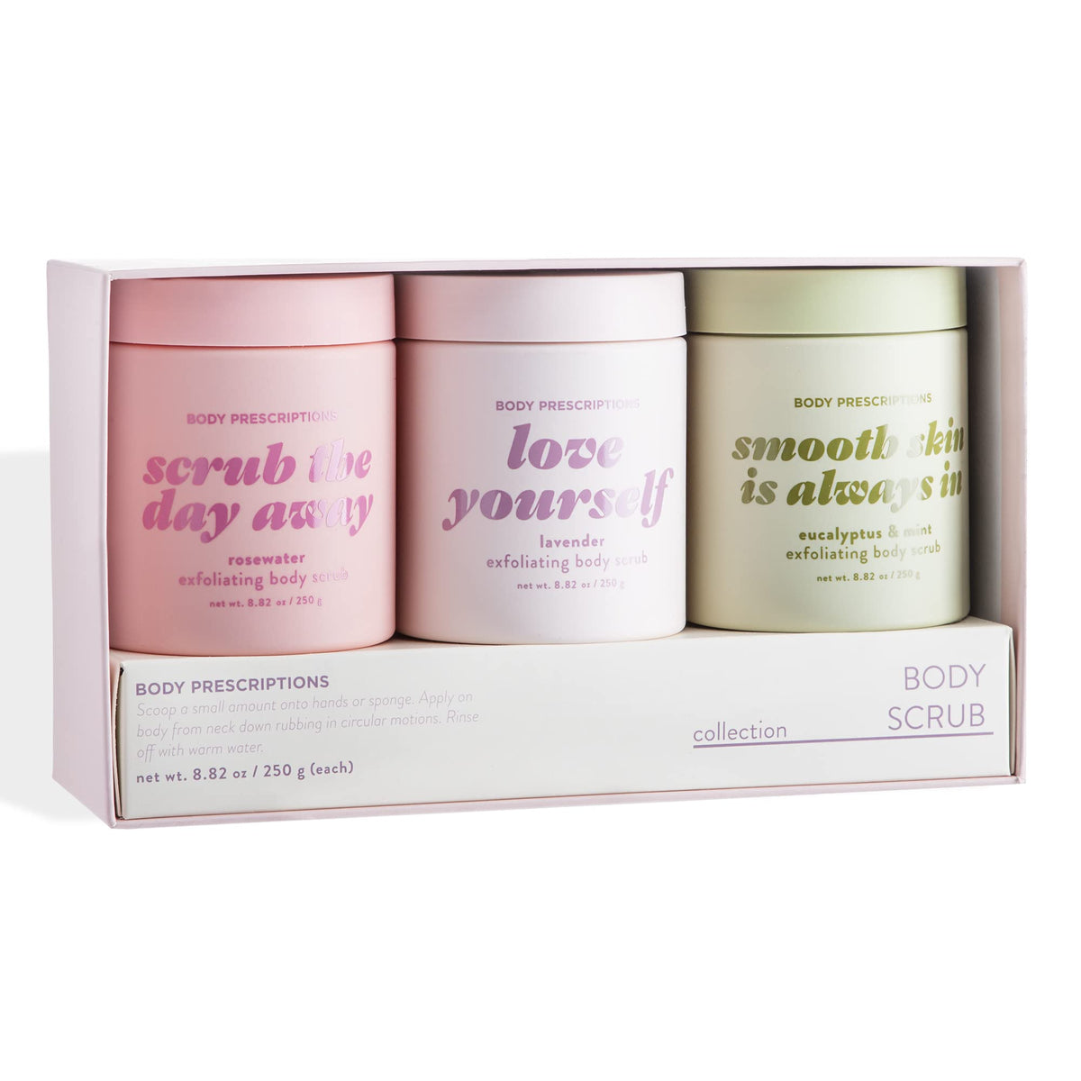 Body Prescriptions Exfoliating Body Scrub – Body Cleanser for Nourished, Ultra-Smooth Skin, Shea Butter and Almond Milk