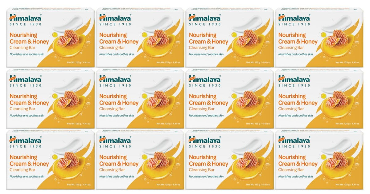 Himalaya Cleansing Bar Soap Variety Pack, Bath Soap Bars, 4.41 oz,12 Pack