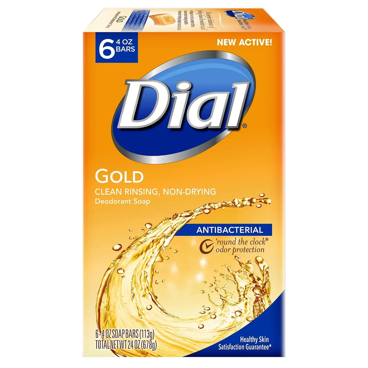 Dial Gold Antibacterial Soap - Six Individual Wrapped 4 oz Bars