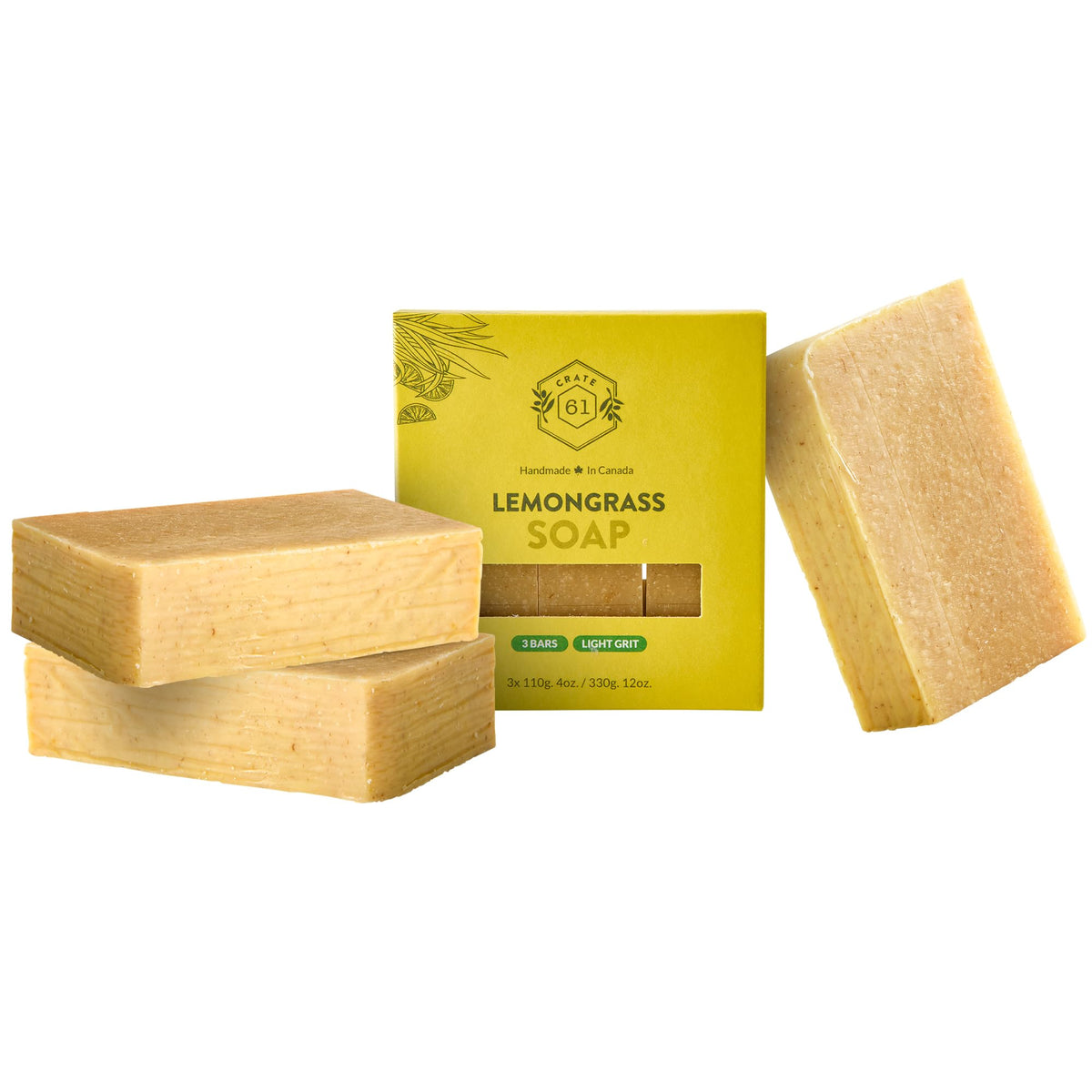 Crate 61 Organics, Handmade in Canada, Plant Based Cold Process Natural Bar Soap For Face And Body, With Premium Essential Oils, For Men And Women 3 Pack (Eucamint)