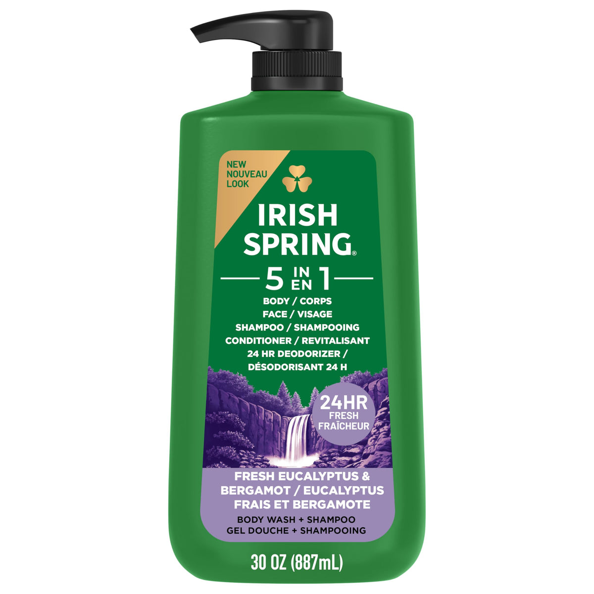 Irish Spring Body Wash for Men, Original Scent, 887 mL