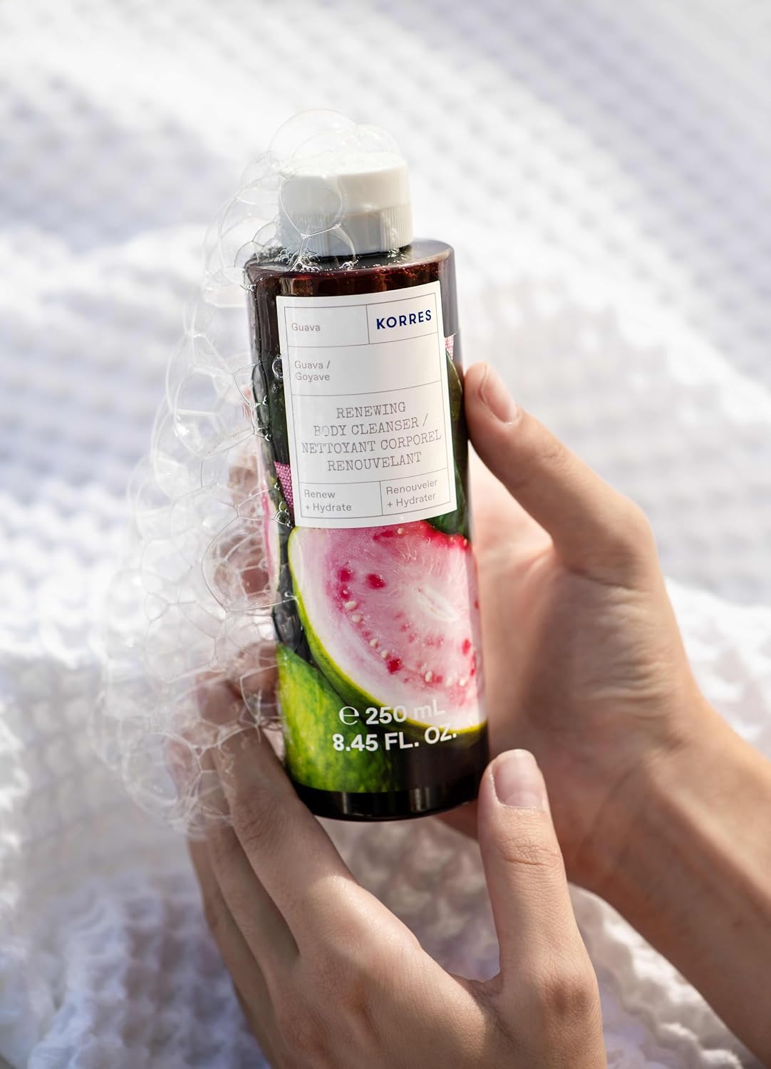 KORRES Renewing Body Cleanser, Guava Scented Body Wash, 8.45 Fl Oz