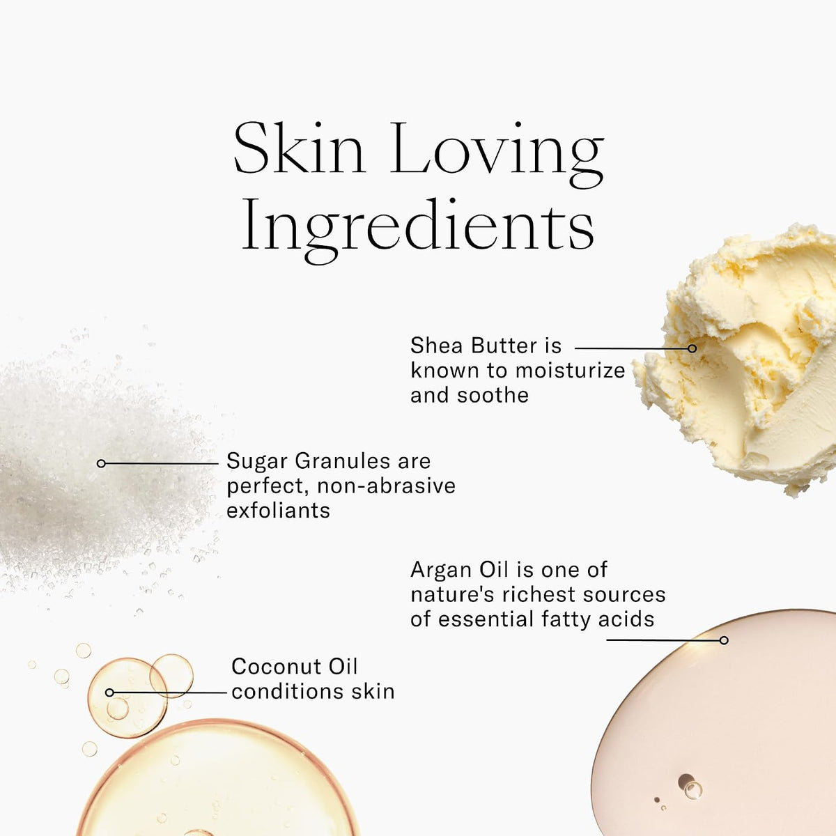 Josie Maran Argan Sugar Balm Body Scrub - Exfoliating Sugar Scrub with 100% Pure Argan Oil & Coconut Oil - Softens, Smoothes & Hydrates Dry Skin - Vegan + Cruelty Free - Vanilla Bean (10 oz)