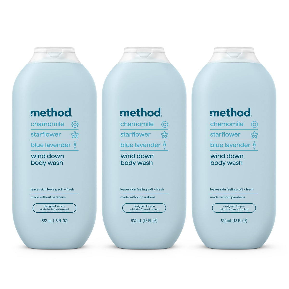 method Body Wash, Simply Nourish, 18 fl oz, 3 pack