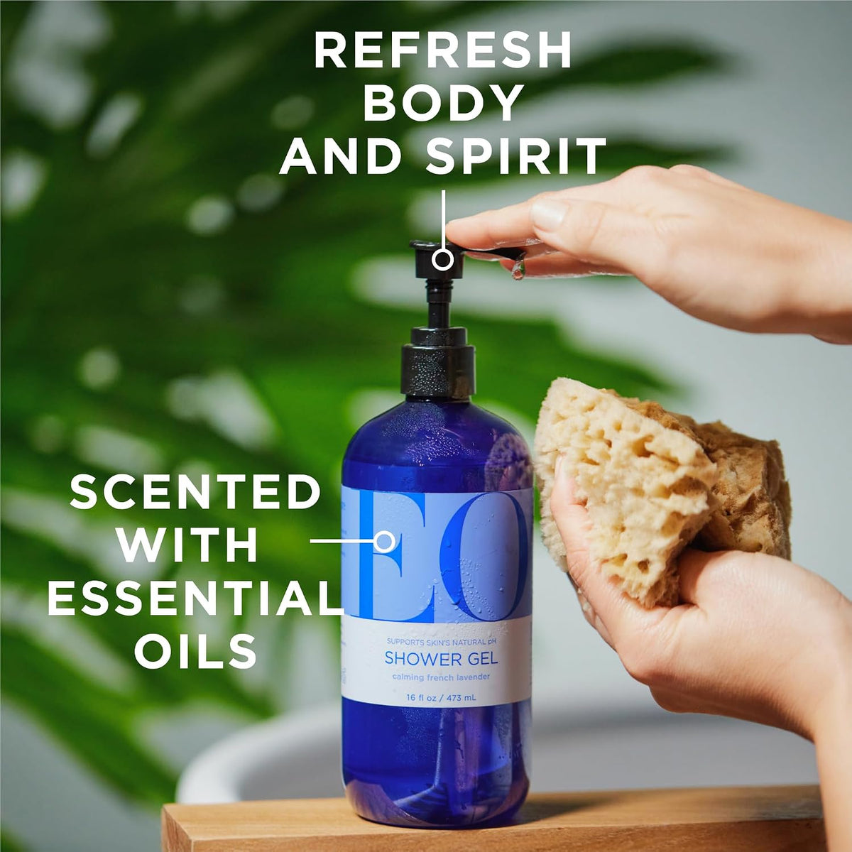 EO French Lavender Body Wash, Aromatherapy Shower Gel, 16 oz 2-Pack