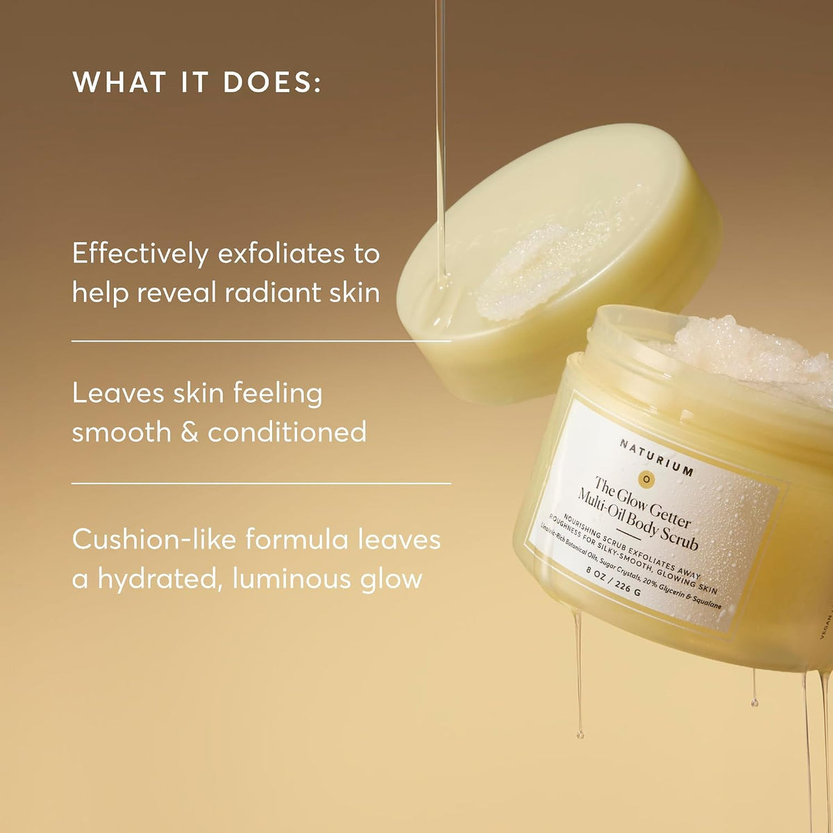 Naturium The Glow Getter Multi-Oil Body Scrub, 8 fl oz