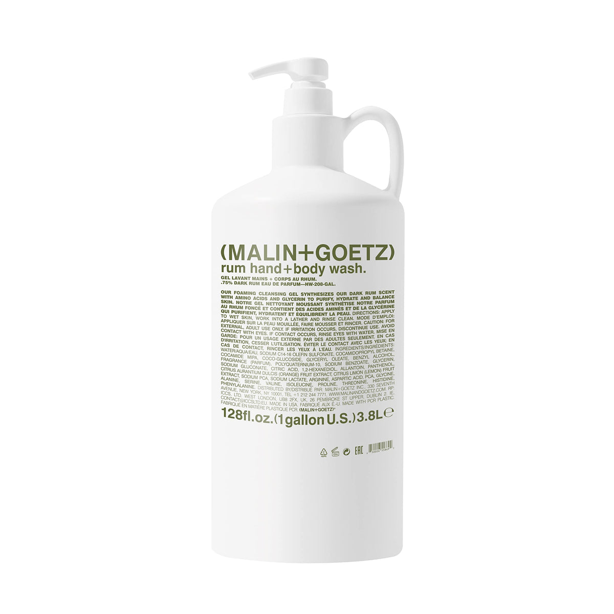 MALIN+GOETZ Hand + Body Wash, Foaming Cleanser, pH-Balanced, Unisex