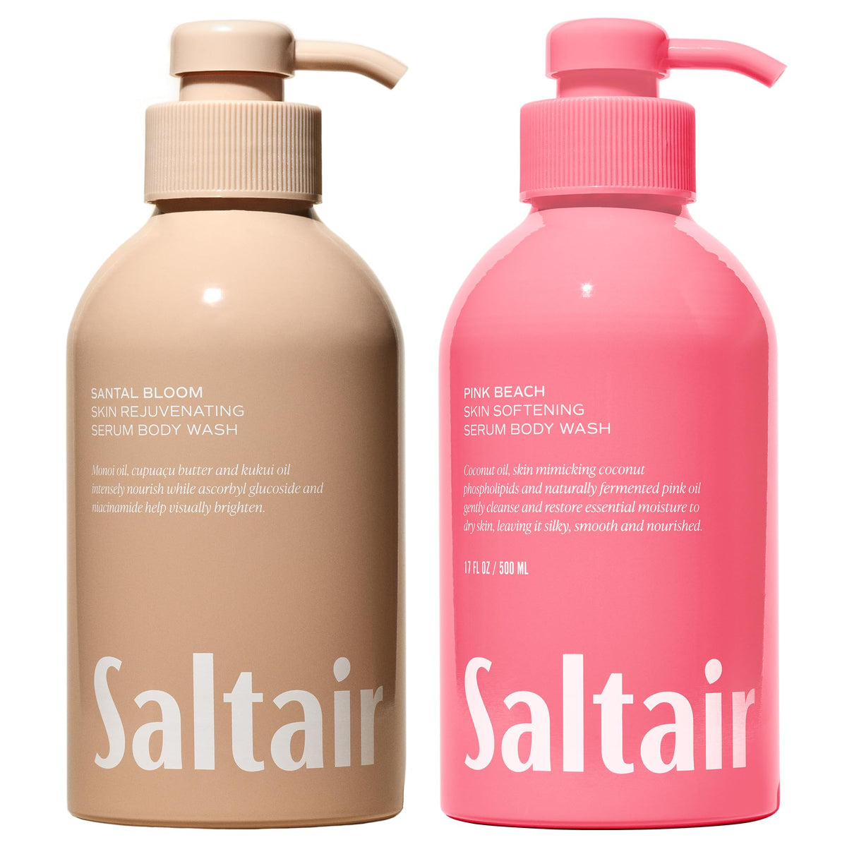 Saltair Body Wash Variety Pack | Santal Coconut Shower Gel Set | 2x 17oz