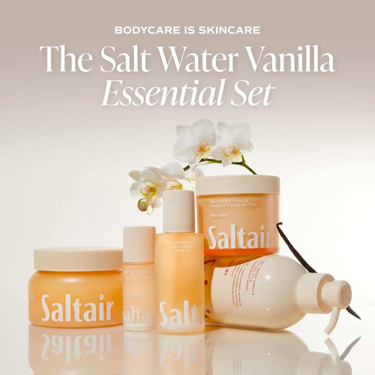 Saltair Body Scrub | Salt Water Vanilla Exfoliating Polish | 1 Count