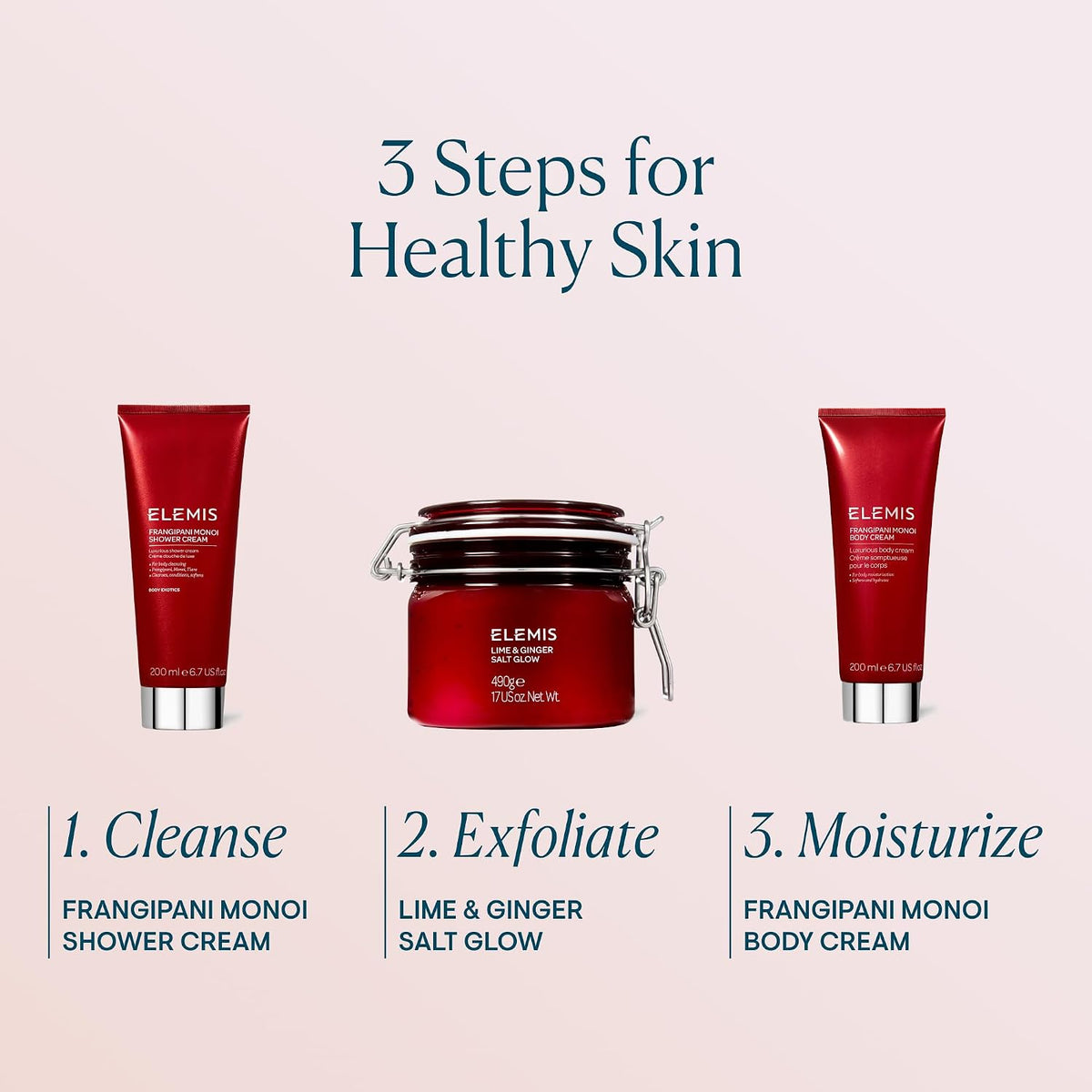 ELEMIS Exotic Lime & Ginger Salt Glow, Exfoliating Body Scrub, 490g