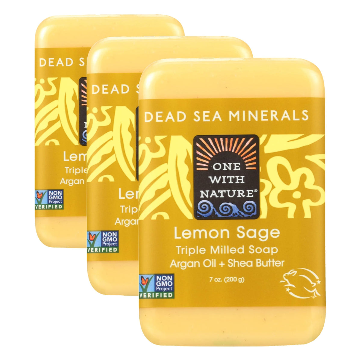 One With Nature Shea Butter Dead Sea Mineral Soap, 7 Ounce Bars (Pack of 6)