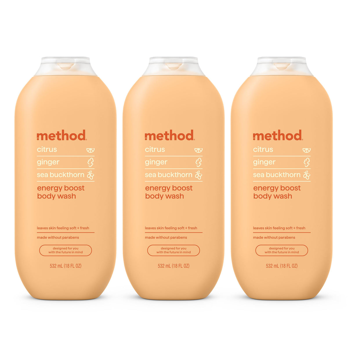 method Body Wash, Simply Nourish, 18 fl oz, 3 pack