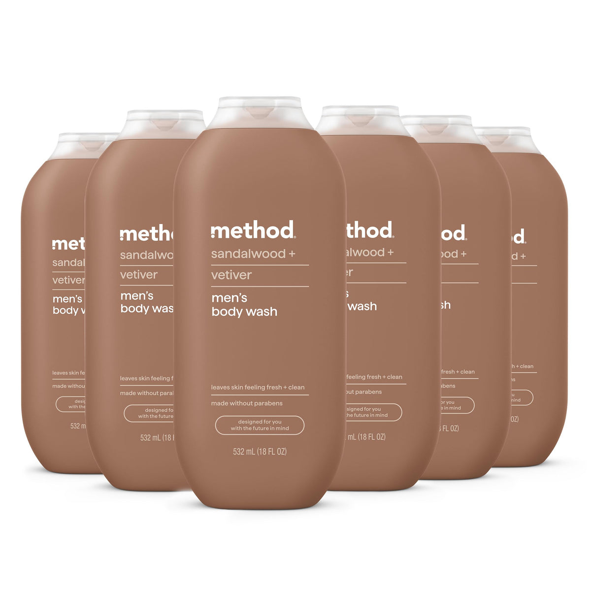 method Men’s Body Wash, Cedar + Cypress, 18 fl oz, 3 Pack