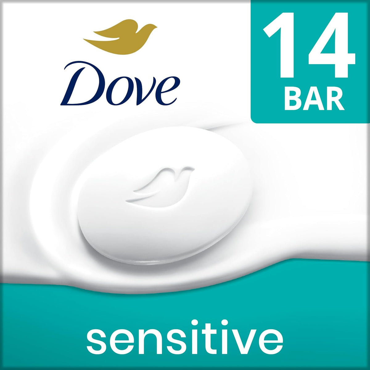 Dove Beauty Bar Soap Sensitive, 24 Bars for Sensitive Skin, 3.75 oz