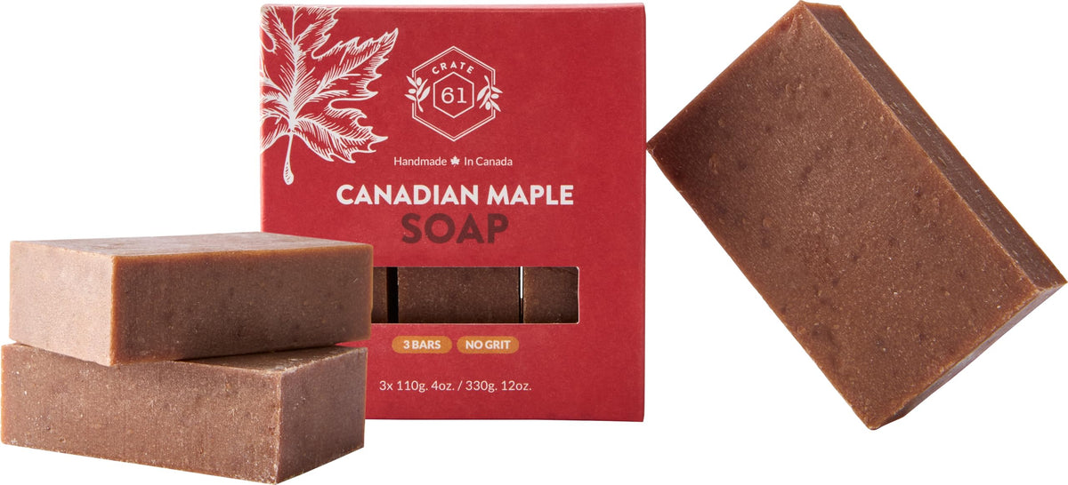 Crate 61 Organics, Handmade in Canada, Plant Based Cold Process Natural Bar Soap For Face And Body, With Premium Essential Oils, For Men And Women 3 Pack (Eucamint)