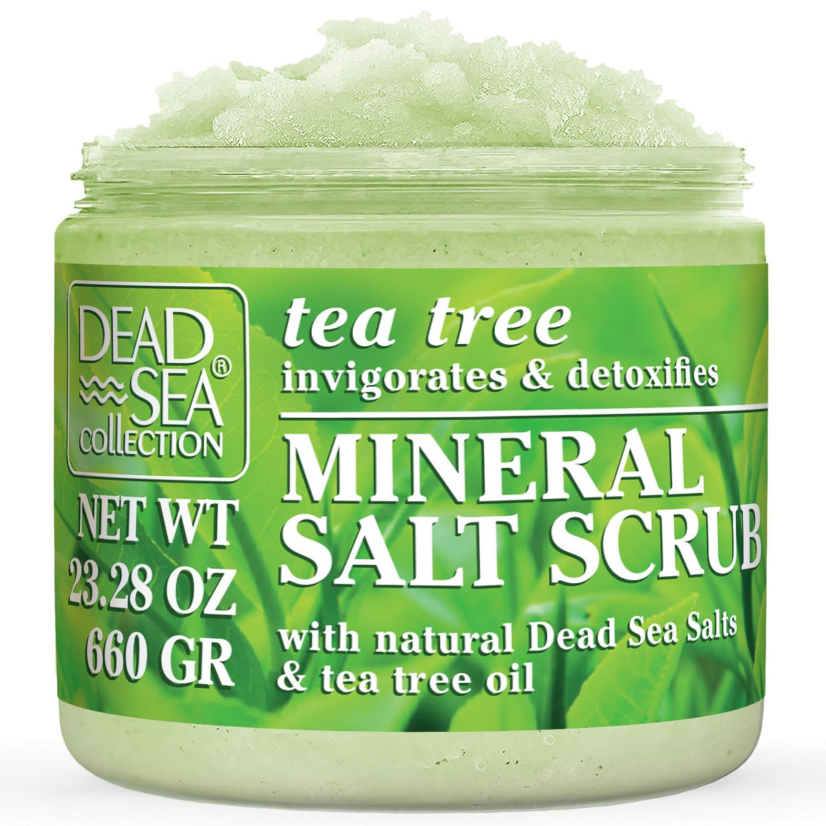 Dead Sea Collection Almond Vanilla Salt Scrub – Exfoliating Body Scrub for Women – Moisturizing and Nourishing Skin – with Pure Oils and Dead Sea Minerals (23.28 Oz)