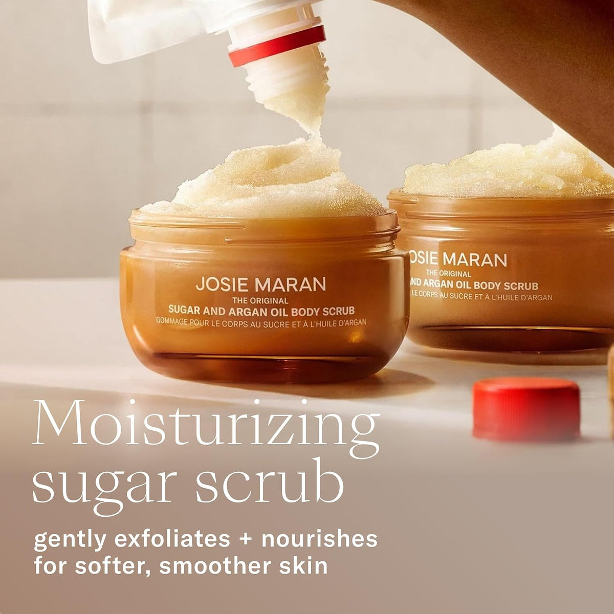 Josie Maran Topless Tangerine Argan Oil + Sugar Balm Body Scrub, 6 wt oz