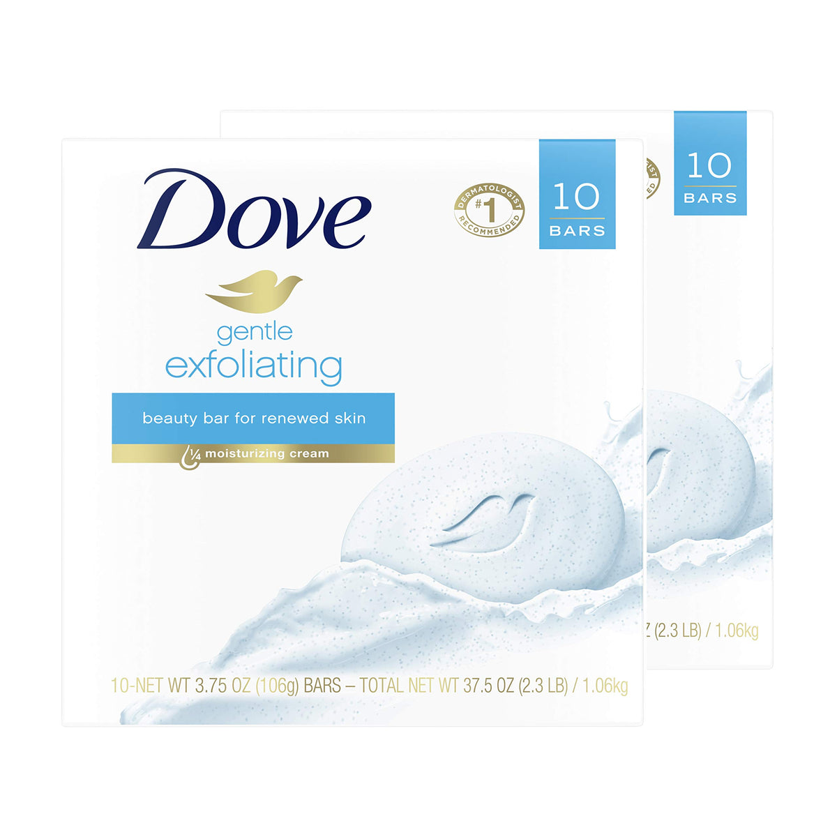 Dove Beauty Bar Gentle Exfoliating With Mild Cleanser 6 Bars 3.75 oz