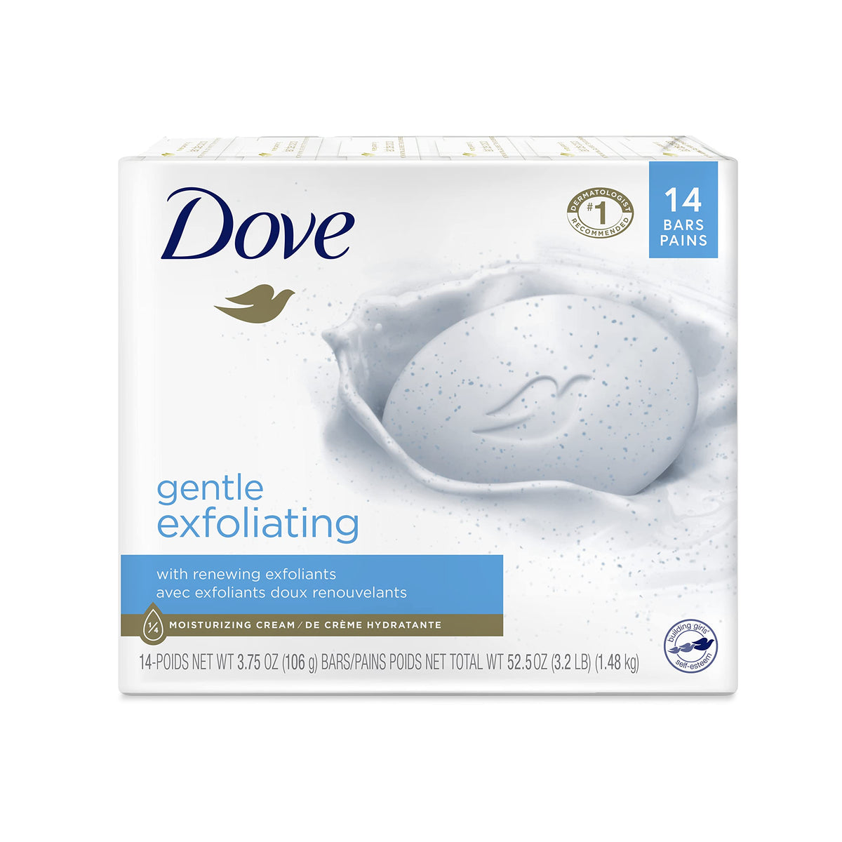 Dove Beauty Bar Gentle Exfoliating With Mild Cleanser 6 Bars 3.75 oz