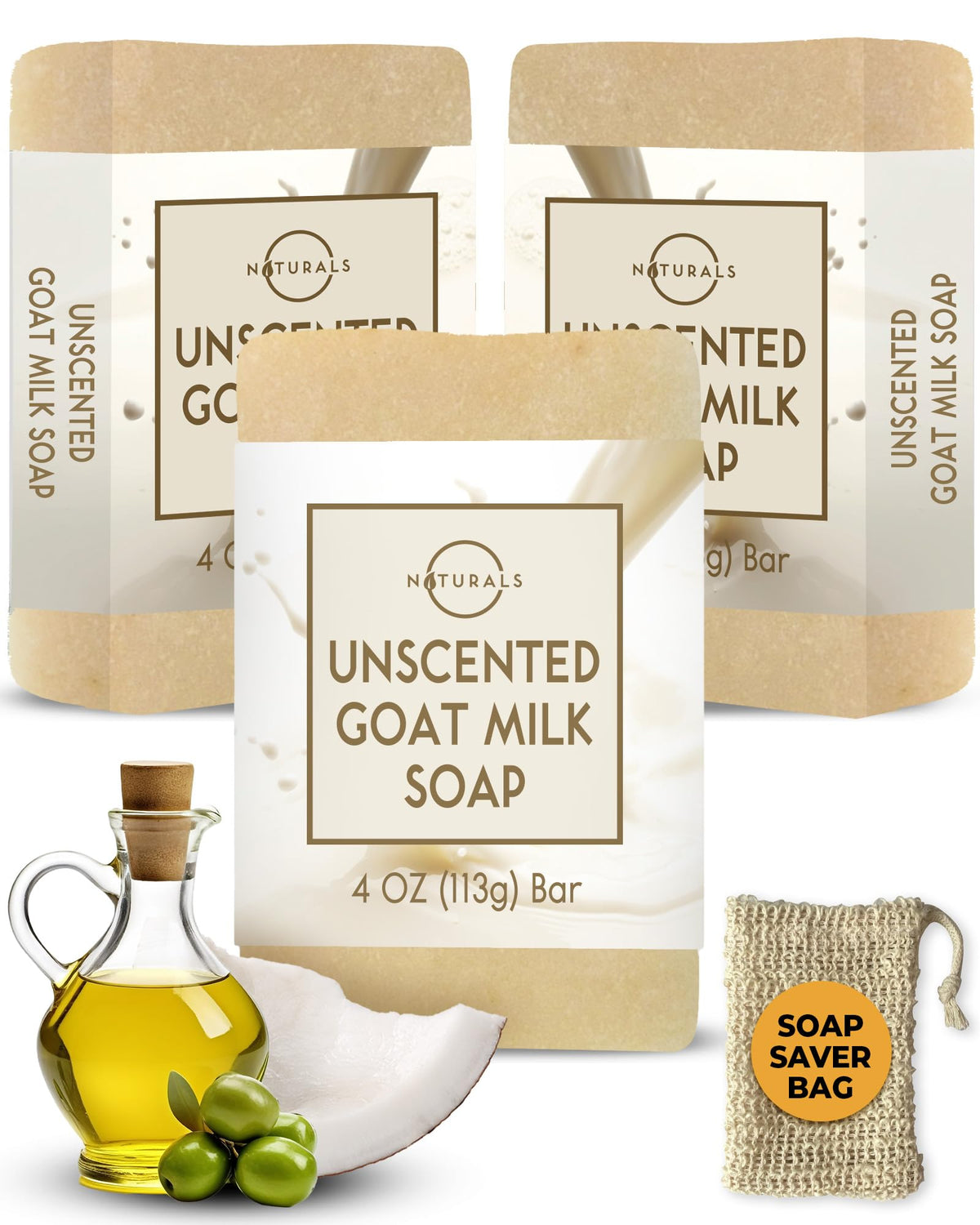 O NATURALS Natural Citrus Soap Bar 6 Pack - Gifts for Women