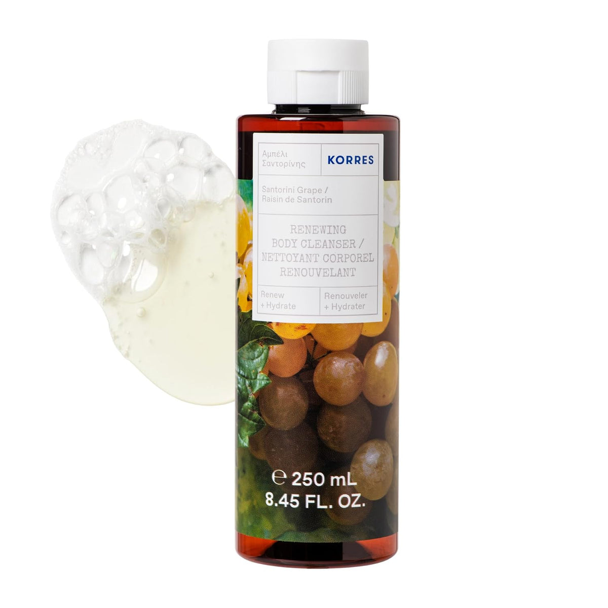 KORRES Renewing Body Cleanser, Guava Scented Body Wash, 8.45 Fl Oz
