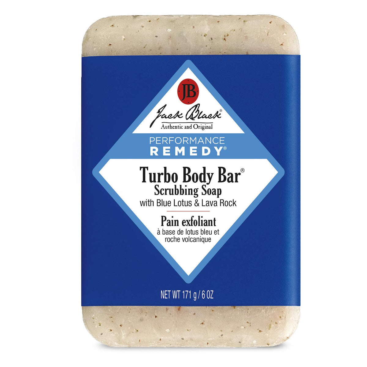 Jack Black Turbo Body Bar Scrubbing Soap - Exfoliating Bar Soap for Men, Mens Body Scrub with Lava Rock, Pack of 3