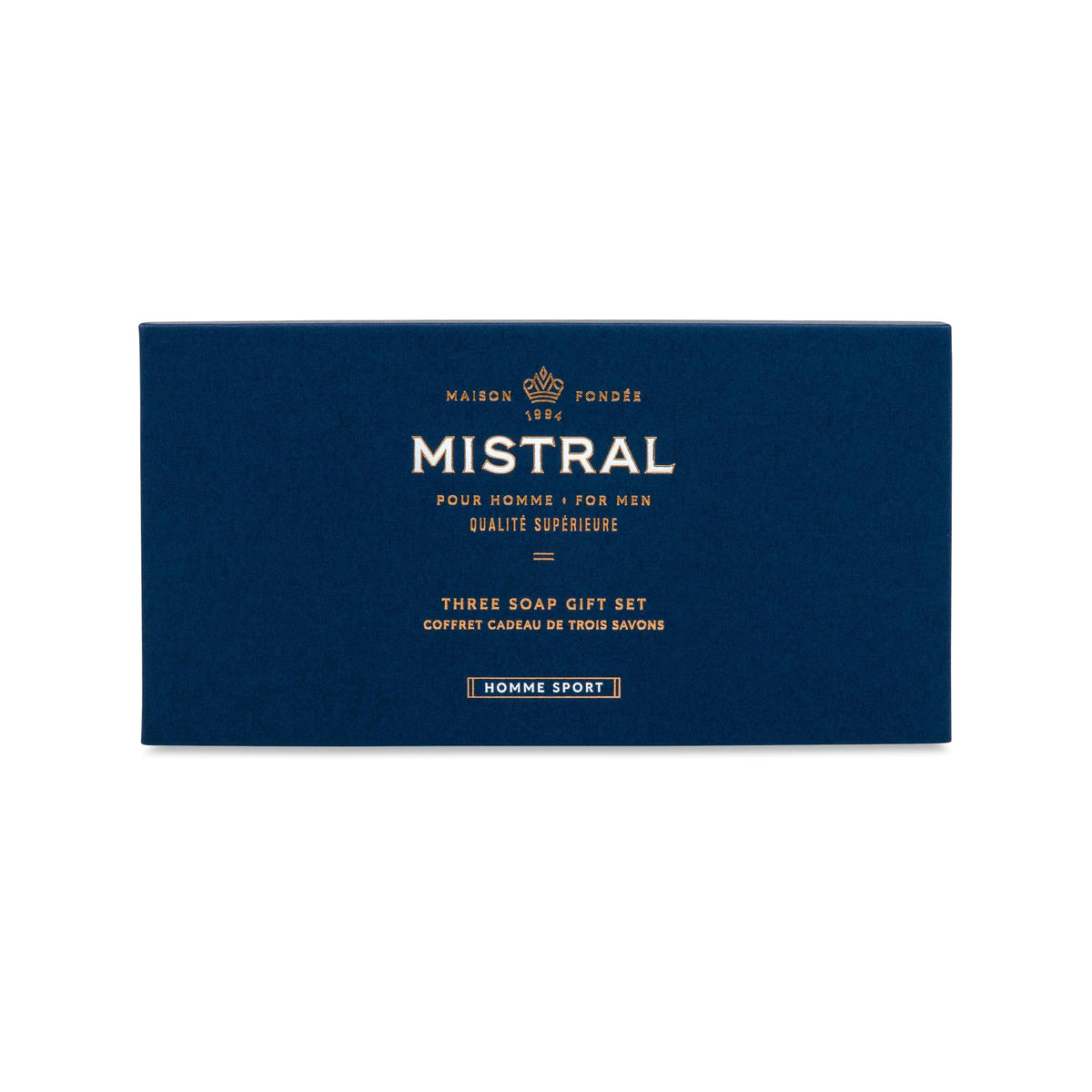 Mistral Men’s Luxury Bar Soap for Men, Classics Gift Set (4 x 8.8 oz)