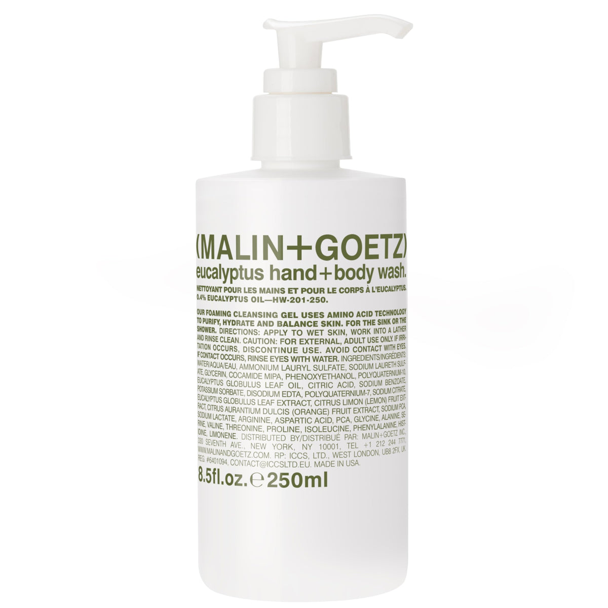 MALIN+GOETZ Hand + Body Wash, Foaming Cleanser, pH-Balanced, Unisex