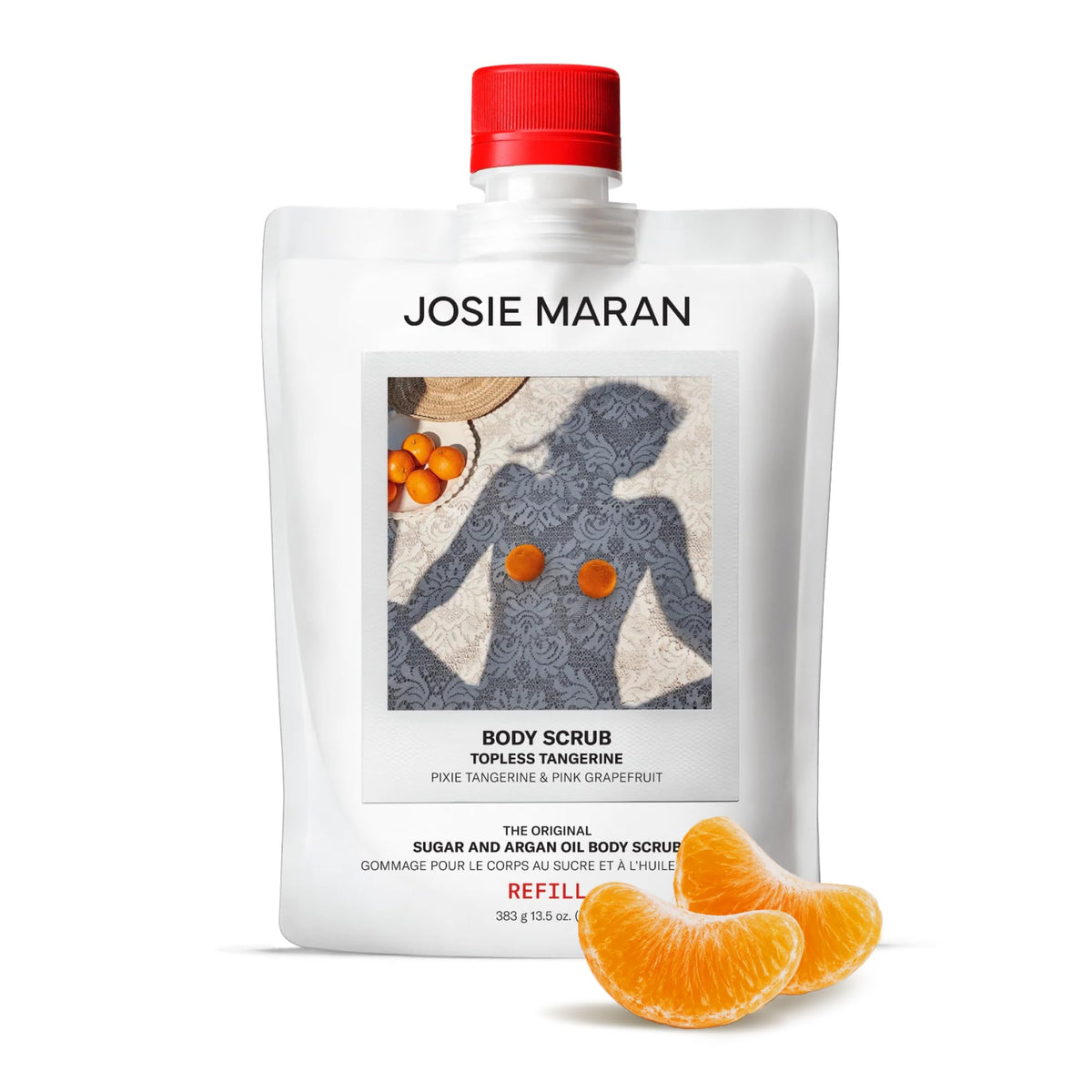 Josie Maran Topless Tangerine Argan Oil + Sugar Balm Body Scrub, 6 wt oz
