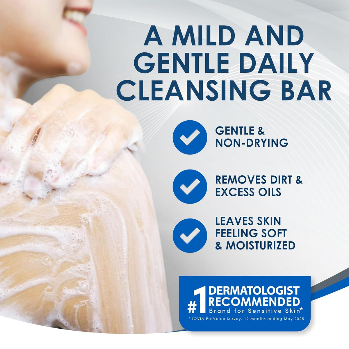 Vanicream Cleansing Bar, Gentle Body & Facial Cleanser, 3.9 Oz, Pack of 12