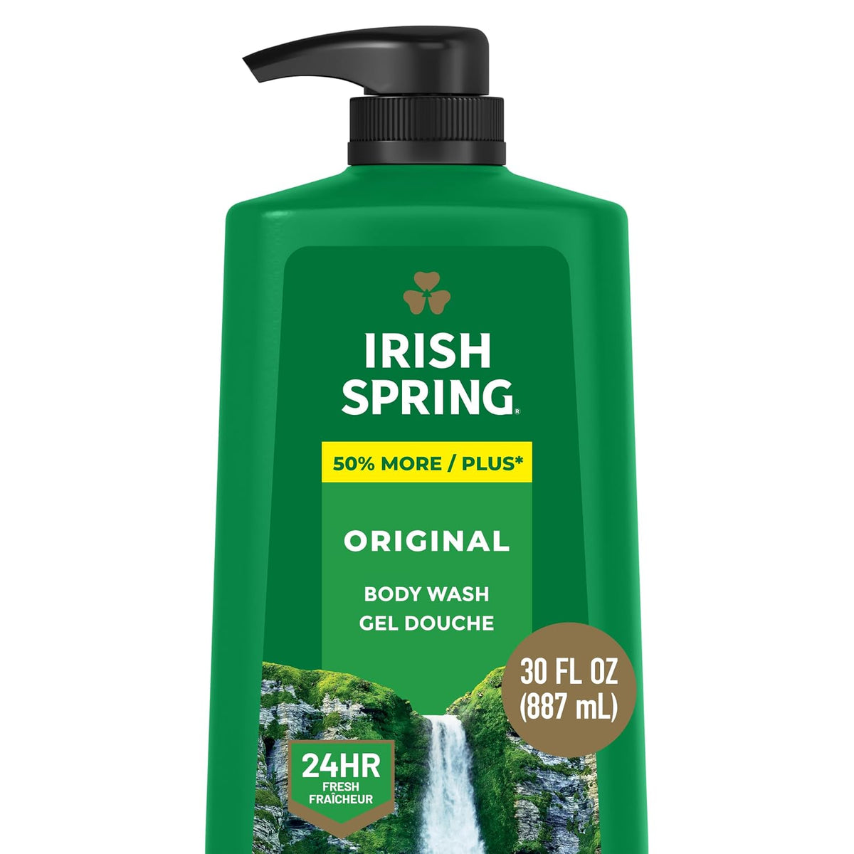 Irish Spring Body Wash for Men, Original Scent, 887 mL