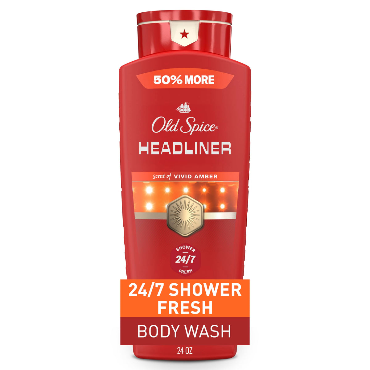 Old Spice Refreshing Body Wash for Men, 3X Defense, 24/7 Shower Fresh with Long Lasting Scent, Red Collection, Swagger with Cedarwood Scent, 24 oz (Pack of 2)