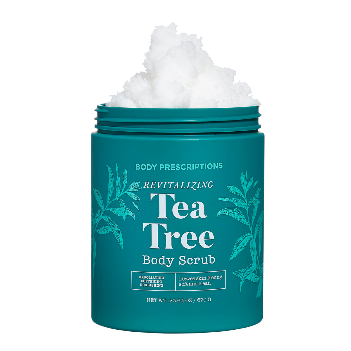 Body Prescriptions Exfoliating Body Scrub – Body Cleanser for Nourished, Ultra-Smooth Skin, Shea Butter and Almond Milk