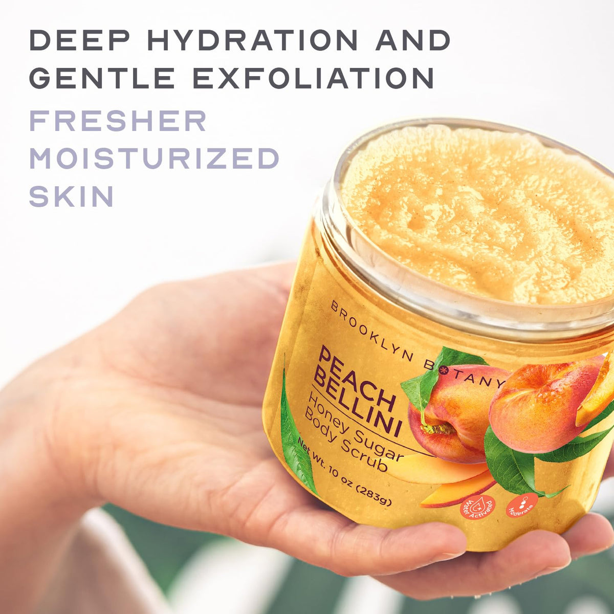 Brooklyn Botany Peach Bellini Honey Sugar Scrub - 10 oz