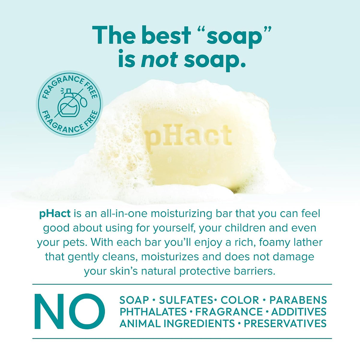 Andrew Lessman ProCaps pHact Unscented Cleansing Bar 4.25 oz (3 Pack)