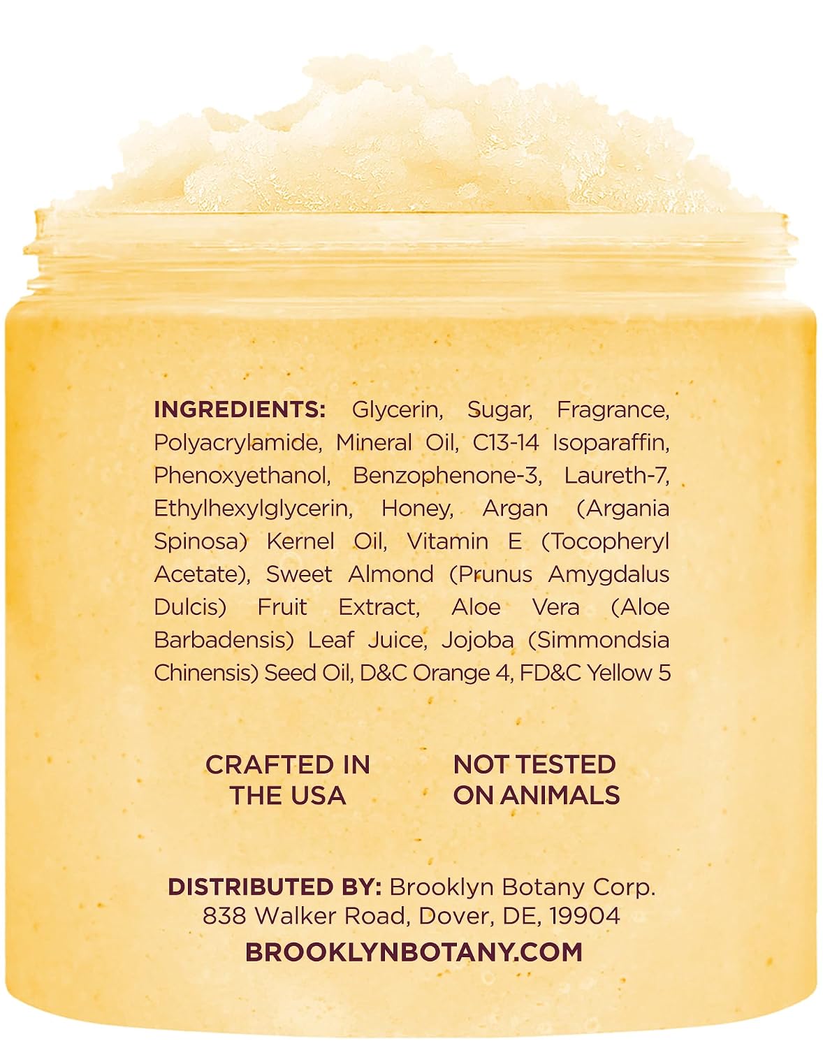 Brooklyn Botany Peach Bellini Honey Sugar Scrub - 10 oz