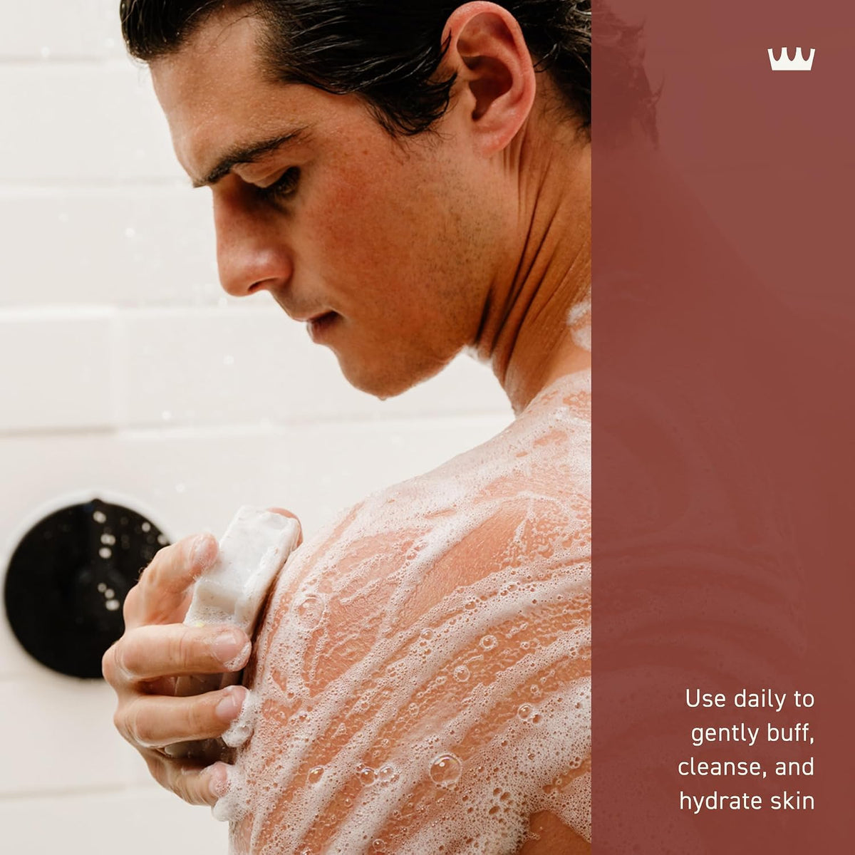 Cremo Exfoliating Body Bar Soap for Men, Bourbon & Oak Scent, 5 oz