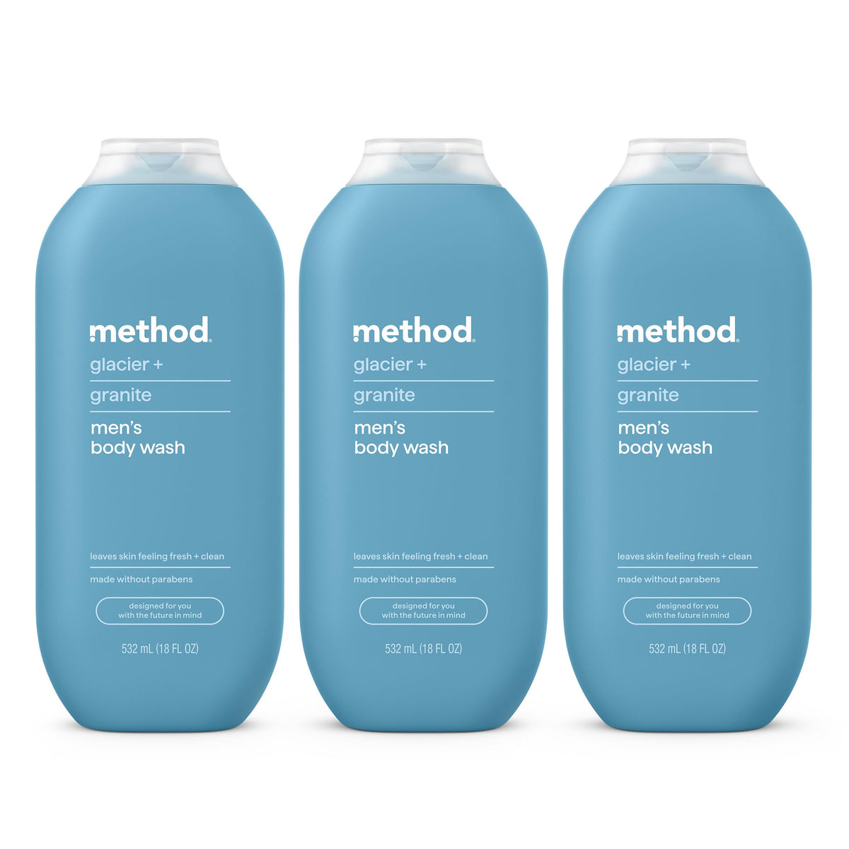 method Men’s Body Wash, Cedar + Cypress, 18 fl oz, 3 Pack