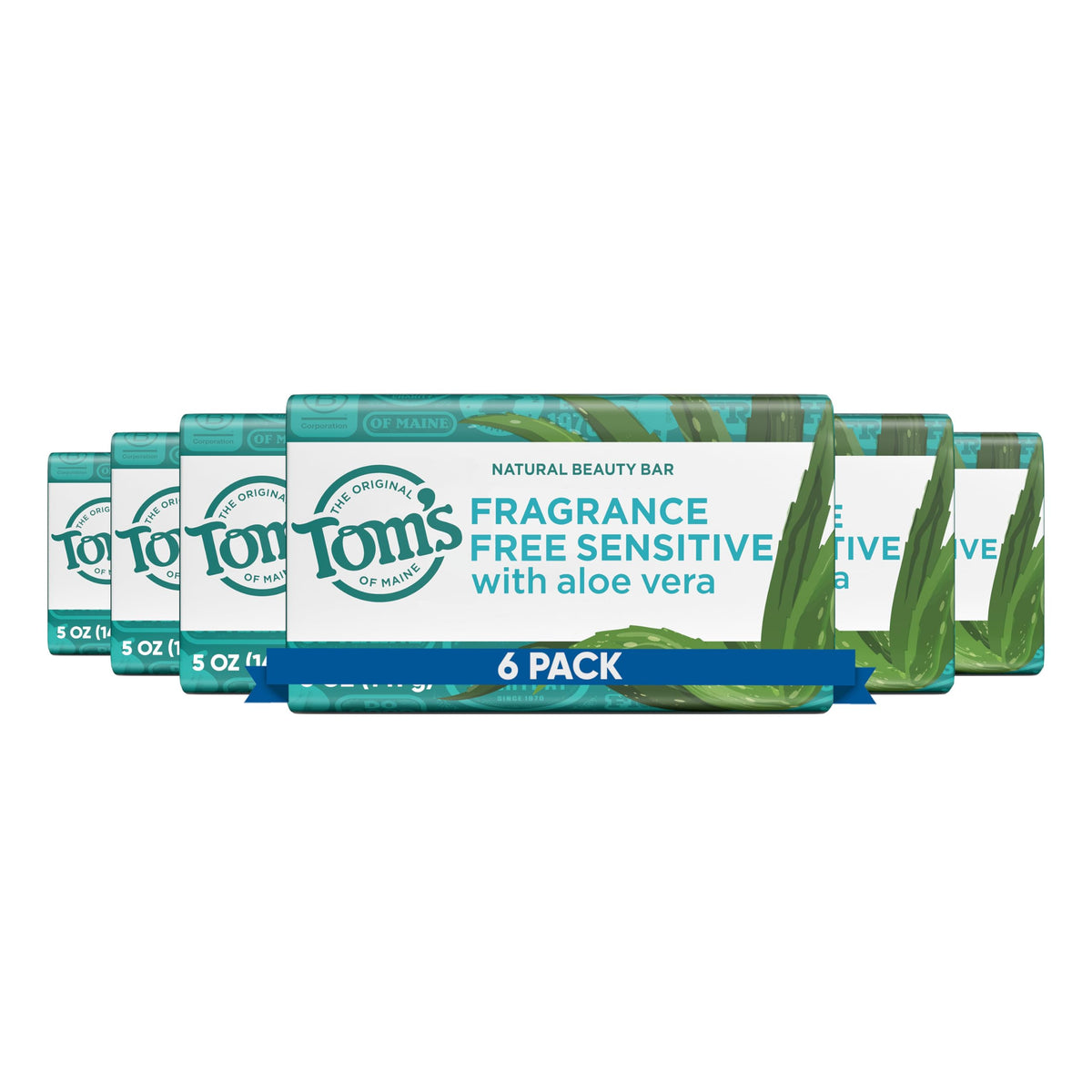 Tom's of Maine Natural Beauty Bar Soap, Creamy Coconut With Virgin Coconut Oil, 5 oz. 6-Pack (Packaging May Vary)