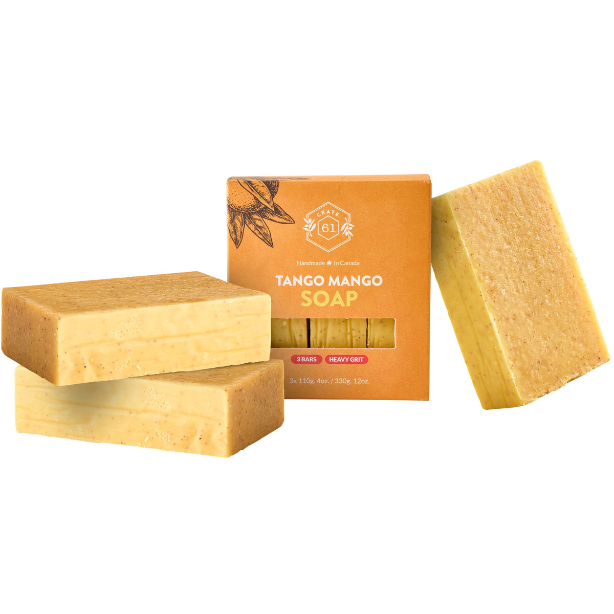 Crate 61 Organics, Handmade in Canada, Plant Based Cold Process Natural Bar Soap For Face And Body, With Premium Essential Oils, For Men And Women 3 Pack (Eucamint)