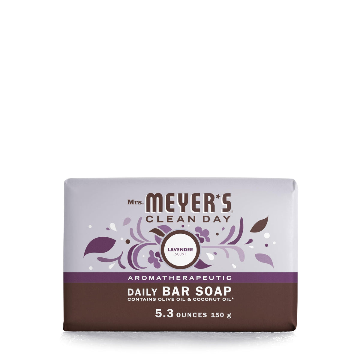 MRS. MEYER'S CLEAN DAY Bar Soap, Use as Body Wash or Hand Soap, Made with Essential Oils, Clementine_, 5.3 oz, 4 Bars