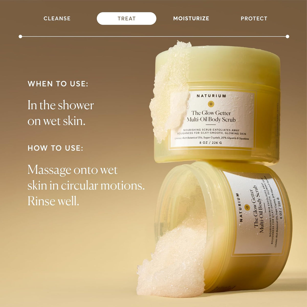 Naturium The Glow Getter Multi-Oil Body Scrub, 8 fl oz