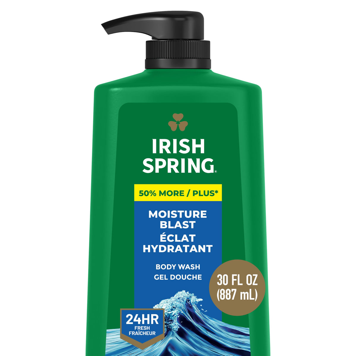 Irish Spring Body Wash for Men, Original Scent, 887 mL