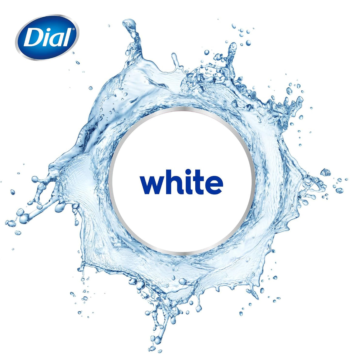 Dial Antibacterial Deodorant Bar Soap, Refresh & Renew White, 4 Oz, 32 Bars, Dermatologist Tested, With Clean Rinse Technology