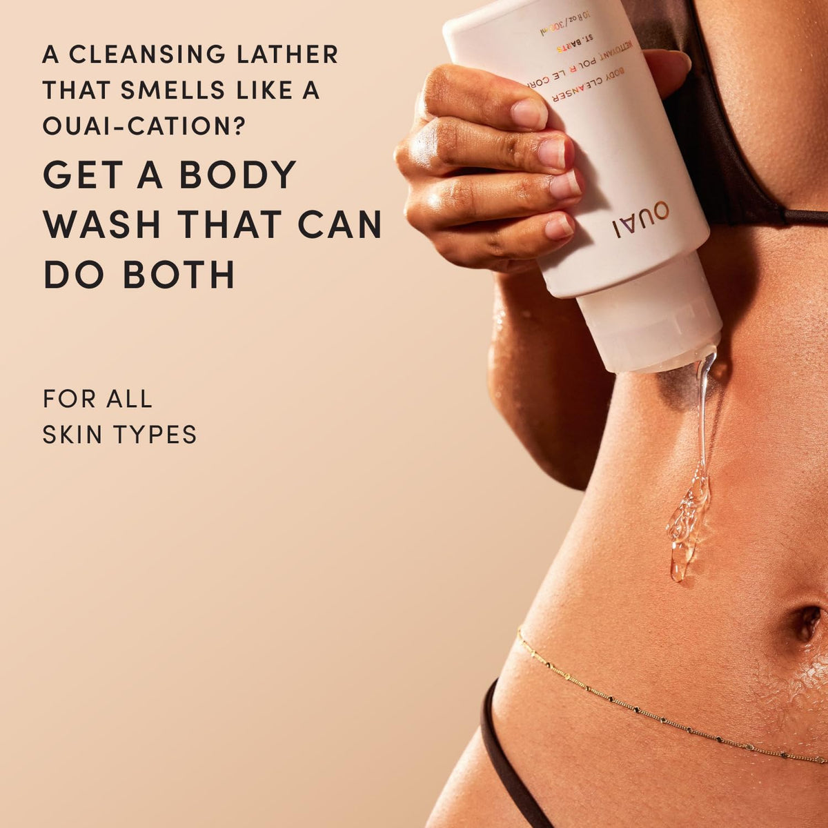 OUAI Body Cleanser - Foaming Body Wash - St. Barts (10 Fl Oz)