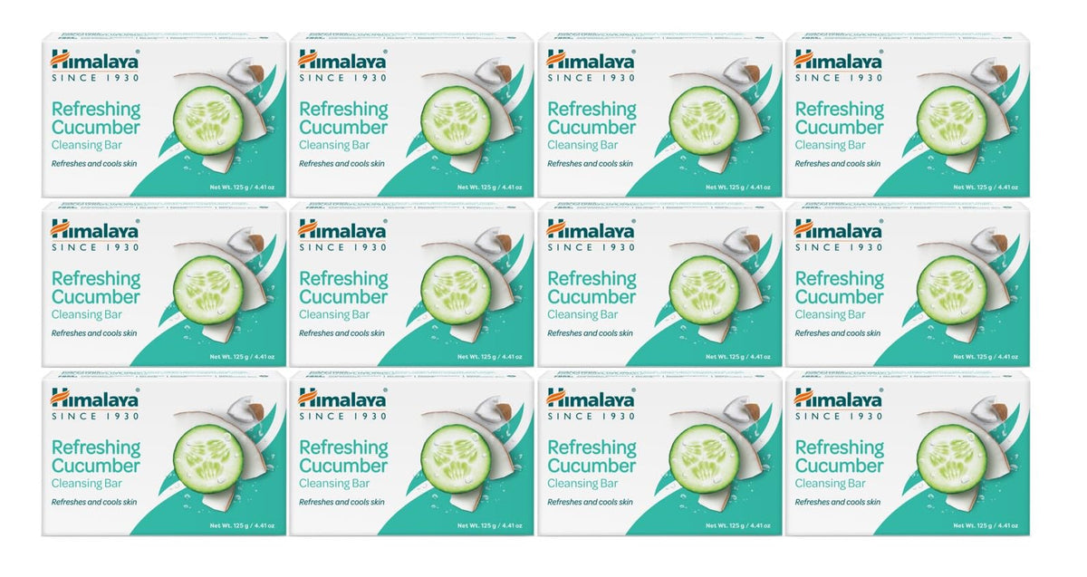 Himalaya Cleansing Bar Soap Variety Pack, Bath Soap Bars, 4.41 oz,12 Pack