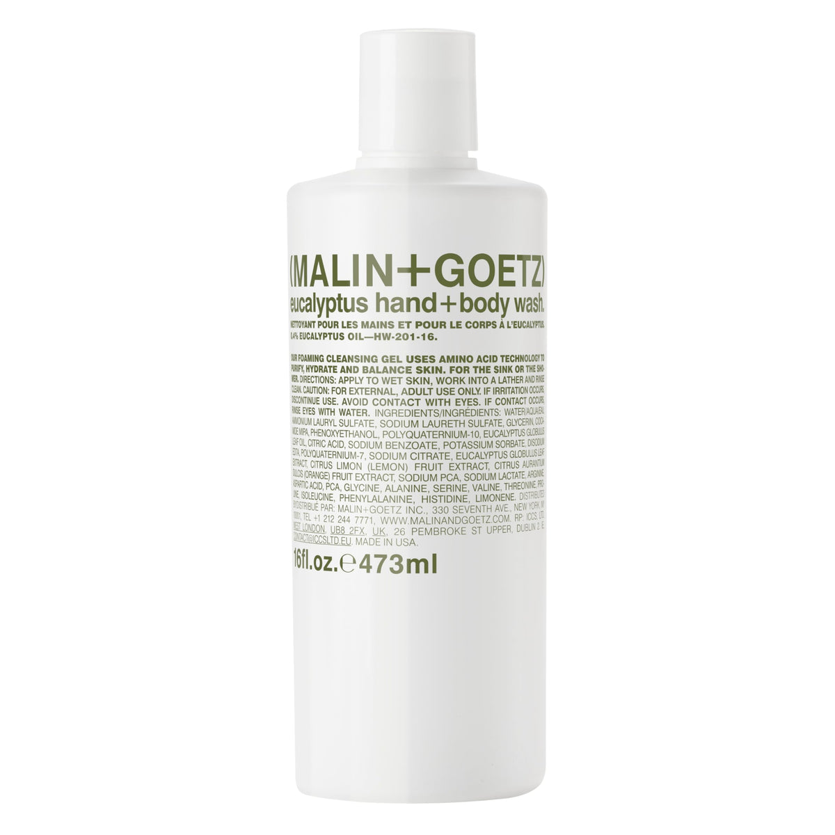 MALIN+GOETZ Hand + Body Wash, Foaming Cleanser, pH-Balanced, Unisex