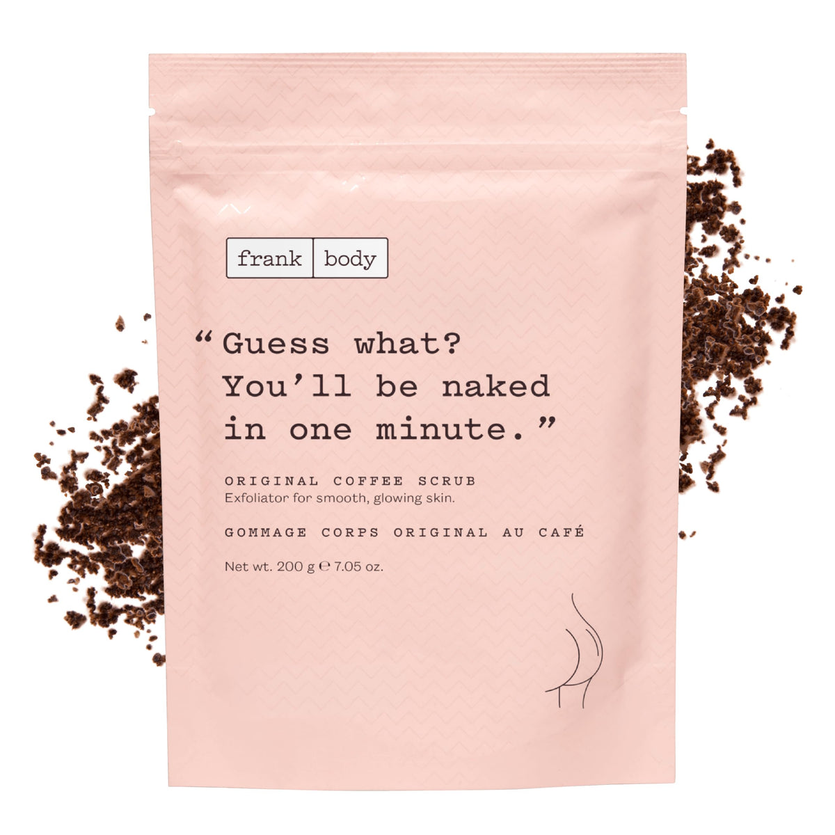 frank body Glycolic Acid Body Scrub | Fights KP & Breakouts, Spots & Tighten Pores | Reduces Acne with Niacinamide & Soothes with Witch Hazel | Glycolic Acid & Pumice | 8.82 oz | Pack of 1
