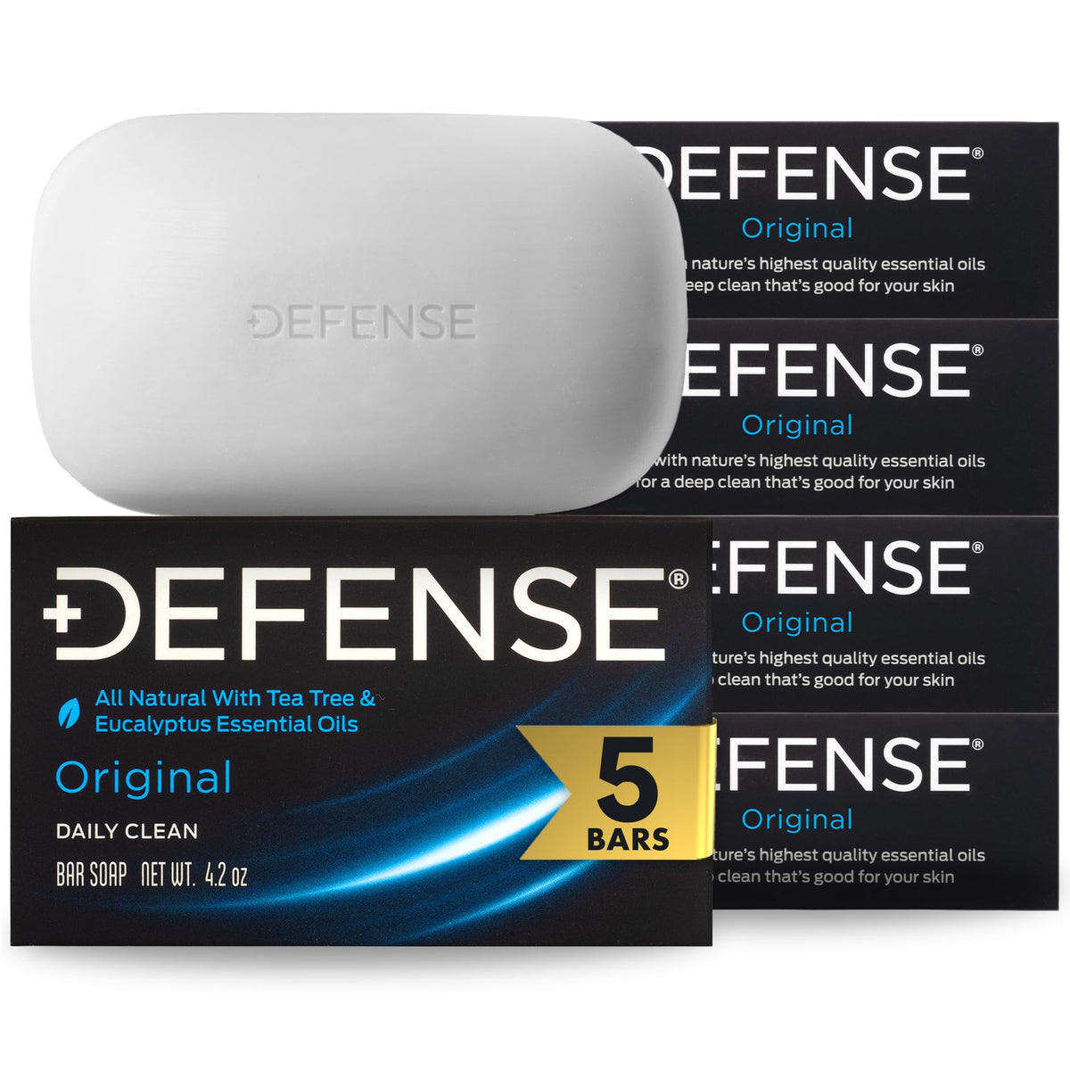 Defense Soap 5pk All Natural Tea Tree Bar Soap for Men