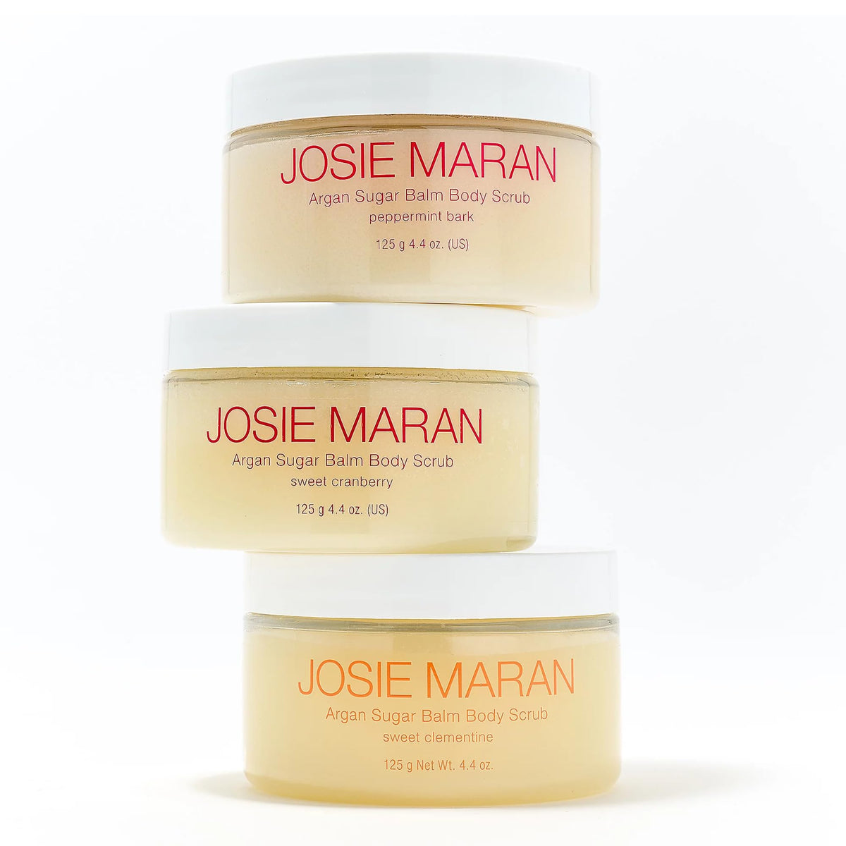 Josie Maran Argan Sugar Balm Body Scrub - Exfoliating Sugar Scrub with 100% Pure Argan Oil & Coconut Oil - Softens, Smoothes & Hydrates Dry Skin - Vegan + Cruelty Free - Vanilla Bean (10 oz)